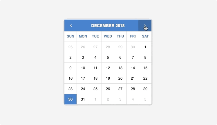 Simple Calendar build with ReactJs and Flexbox
