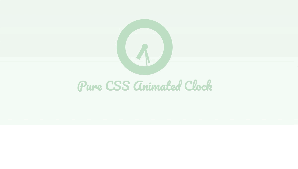 Pure CSS Animated Clock